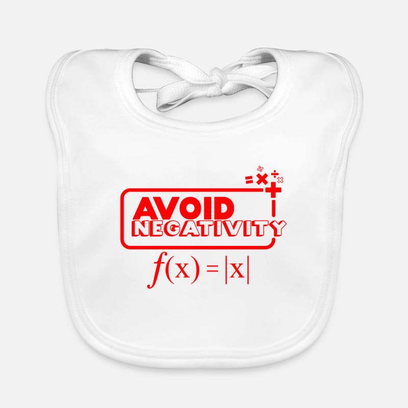 Avoid negativity - red Organic Baby Bibs