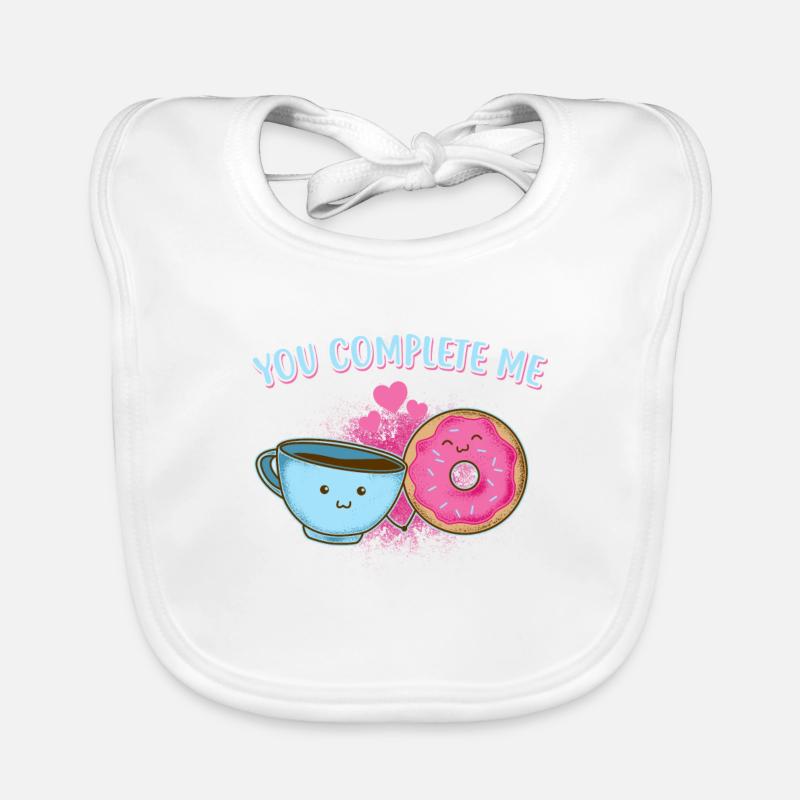 DU VERVOLLSTÄNDIGST MICH /Kaffee / Geschenk Baby Bio-Lätzchen