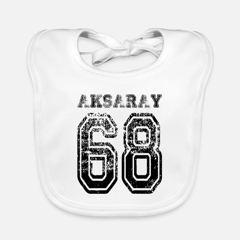 68 plaque d'immatriculation Aksaray turque comme un cadeau Bavoir bio Bébé