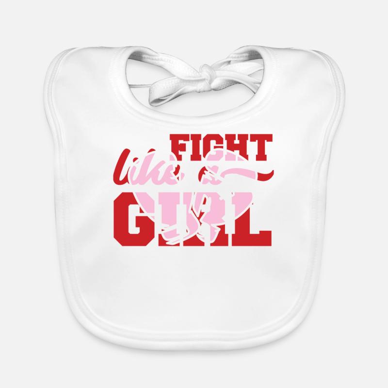 La boxe féminine - - de boxe Gants de boxe - cadeau - Bavoir bio Bébé - blanc