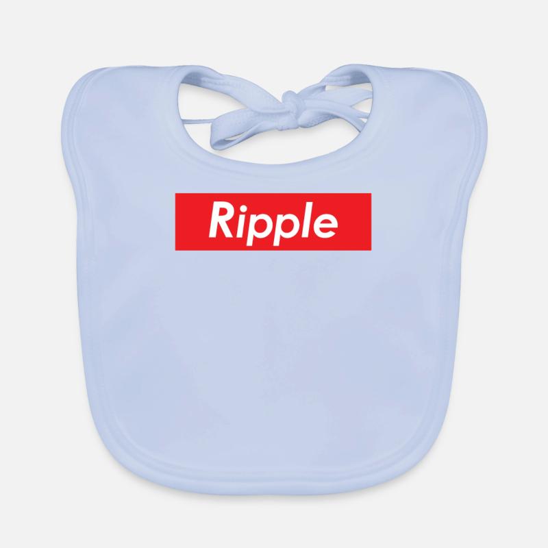 Rectangle rouge Rectangle Cryptocurrency XRP Blockchain Bavoir bio Bébé