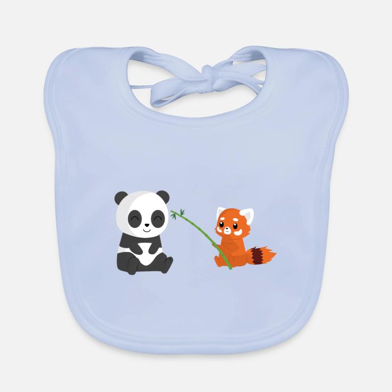 Panda Bear - Red Panda - Bamboo - Gift Organic Baby Bibs