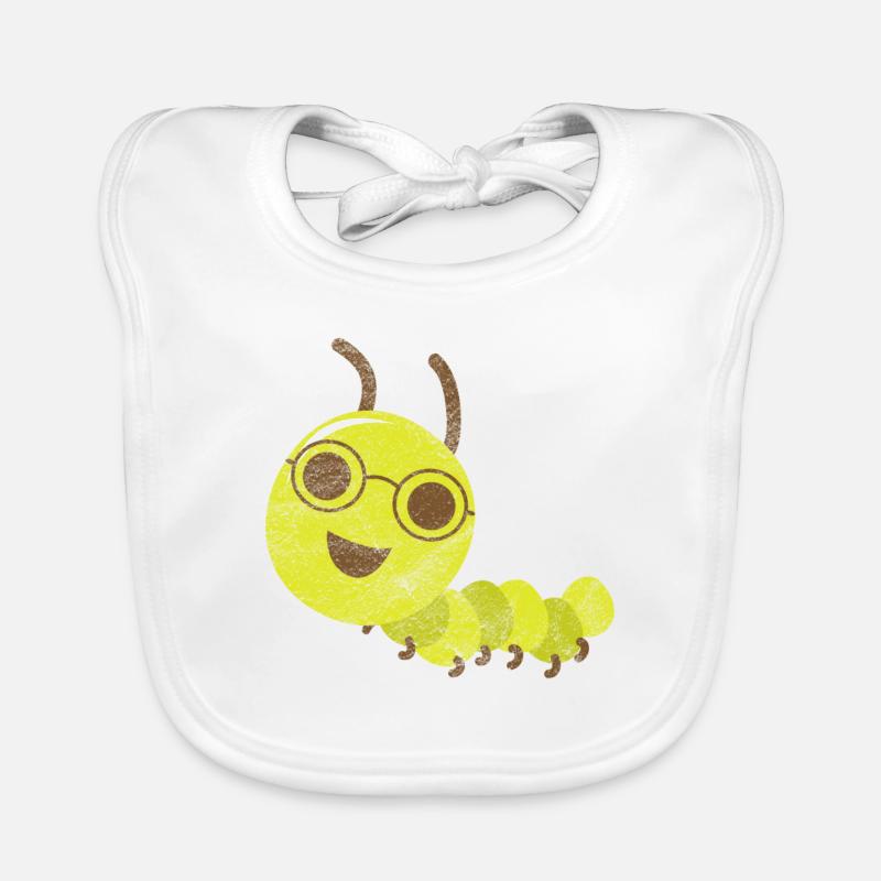 insecte chenille lecture Caterpillar ver cadeau Bavoir bio Bébé