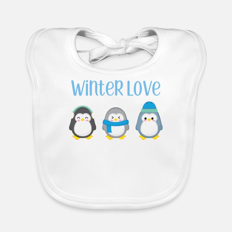 Penguin - Hiver - Cadeau - Sucré - Penguins Bavoir bio Bébé