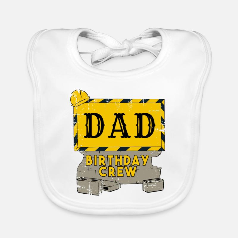 Papa Vater Geburtstag Team Bau Baustelle Baby Bio-Lätzchen