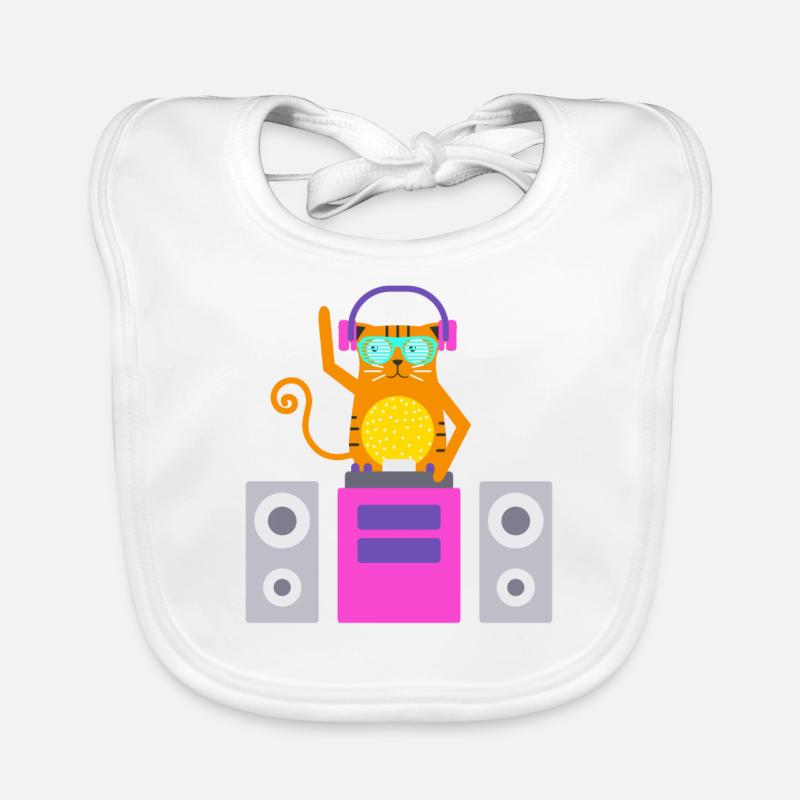 DJ Katze Baby Bio-Lätzchen
