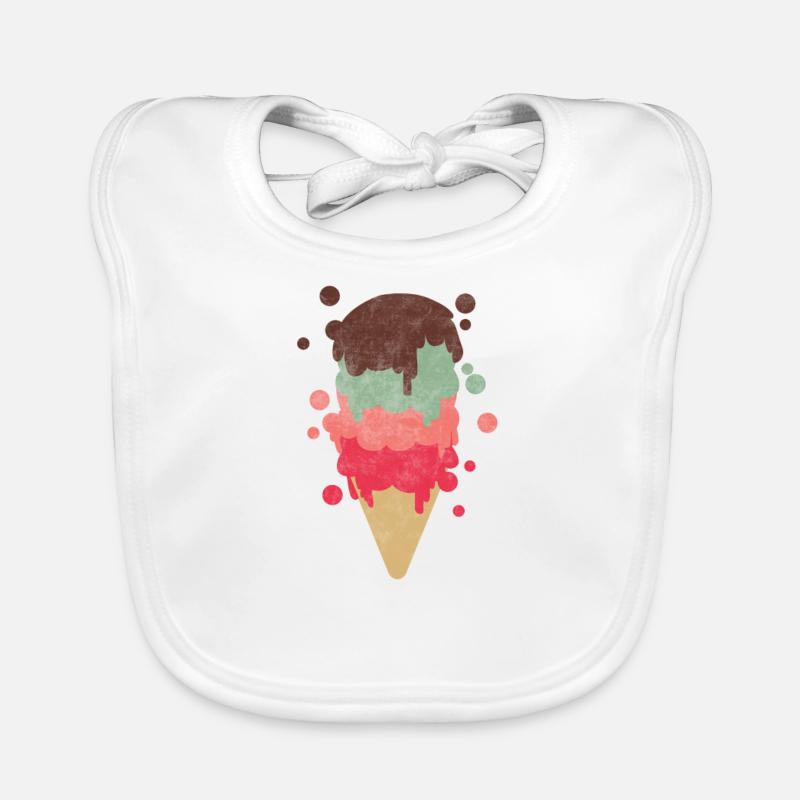 Sommer Geschenk Eiscreme Eis Waffel Kinder Ferien Baby Bio-Lätzchen
