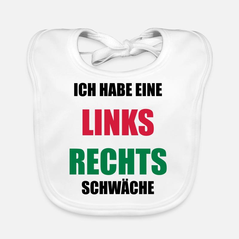 Left right weak red green green red Organic Baby Bibs