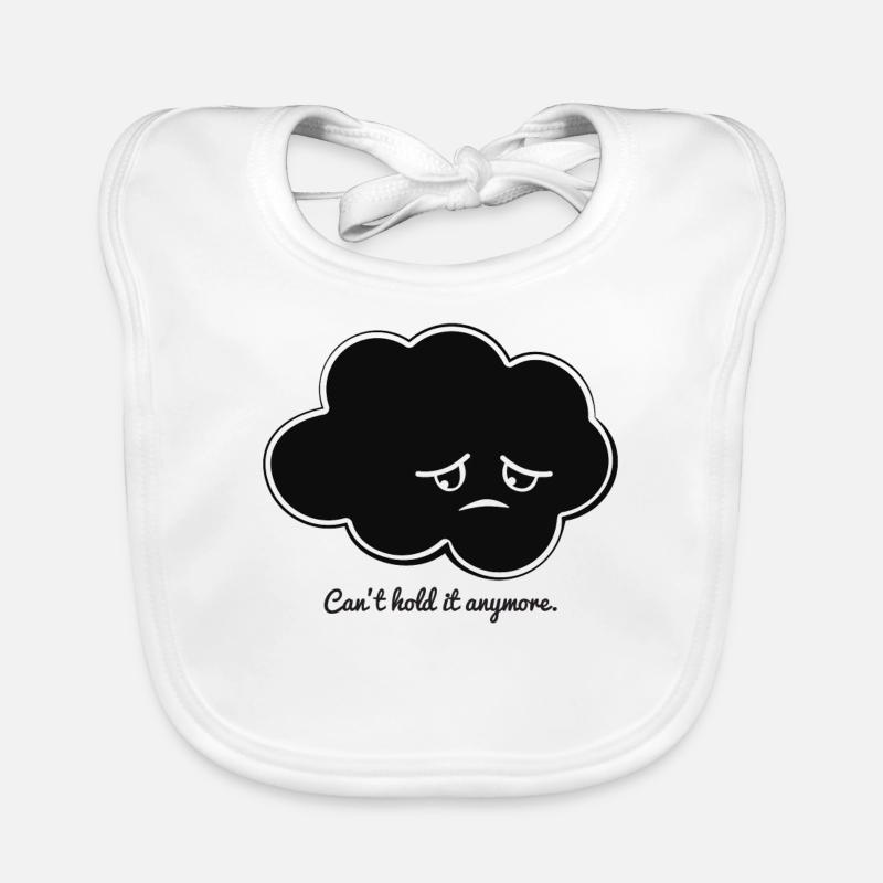 Rain Cloud Sad Feeling Gift Rain Saying Organic Baby Bibs