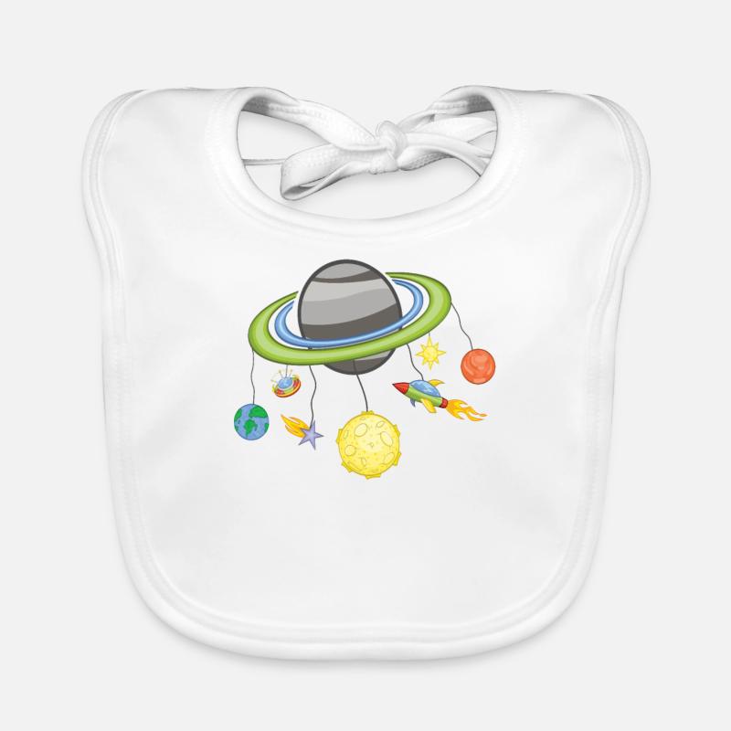 Space Mobile Planet Space / Idée cadeau Bavoir bio Bébé