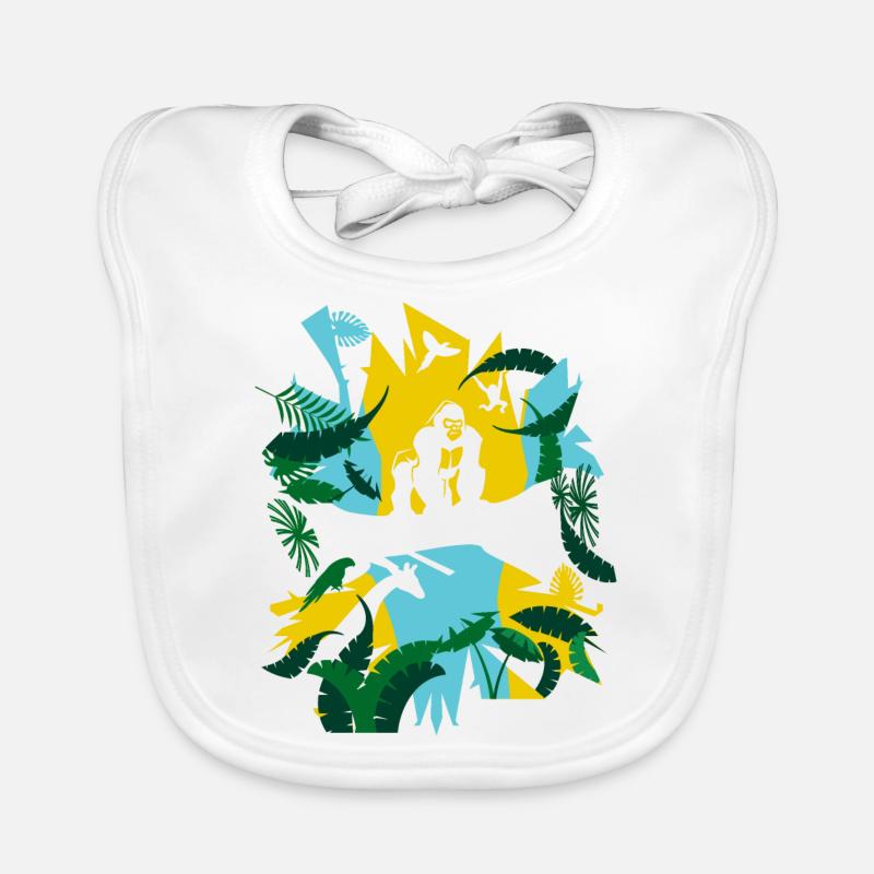 Dschungel Gorilla Baby Bio-Lätzchen