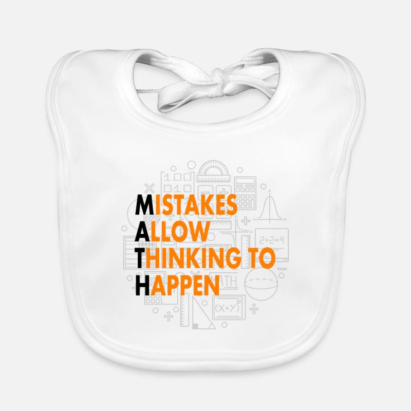 Math A Math Math Ecole Abi Professeur Chemise Bavoir bio Bébé