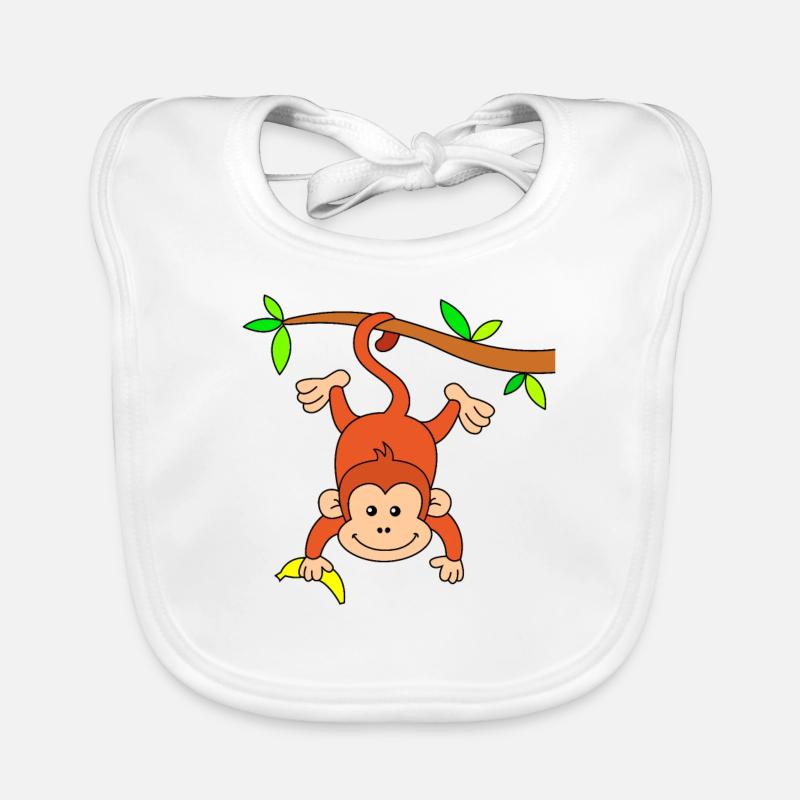 Monkey with banana Organic Baby Bibs