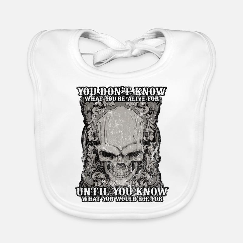 Tattoo tattoo skull death biker gift idea Organic Baby Bibs