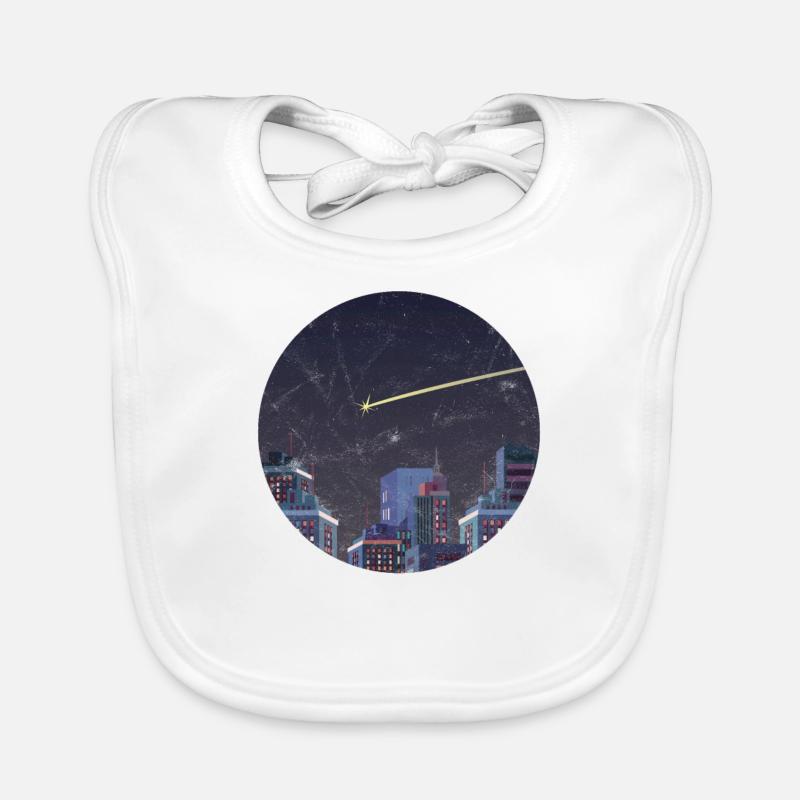 Komet Sternschnuppe Nachthimmel Sternenhimmel Baby Bio-Lätzchen