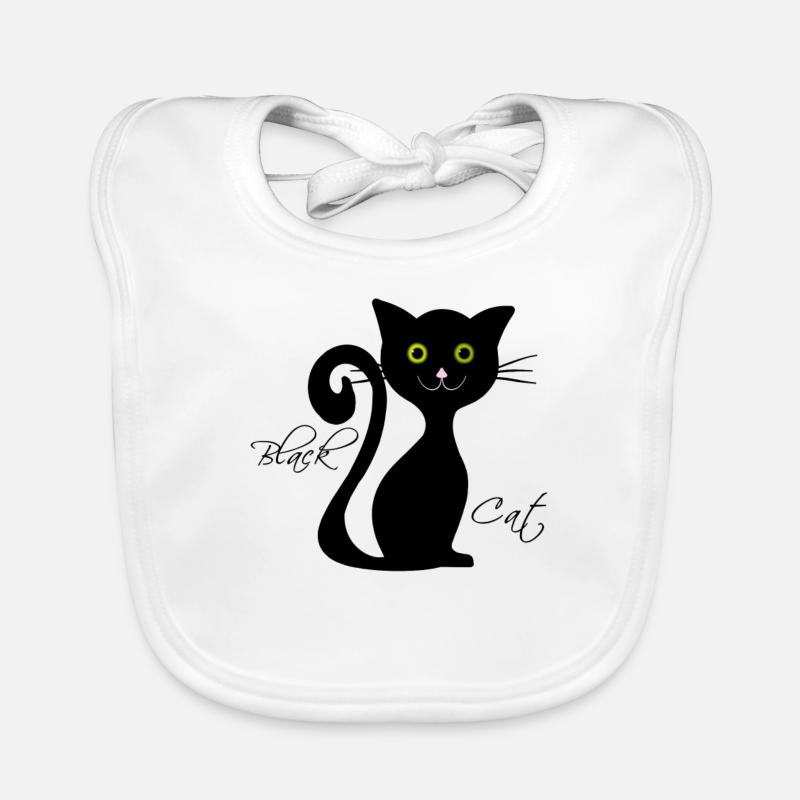 Chat noir Bavoir bio Bébé