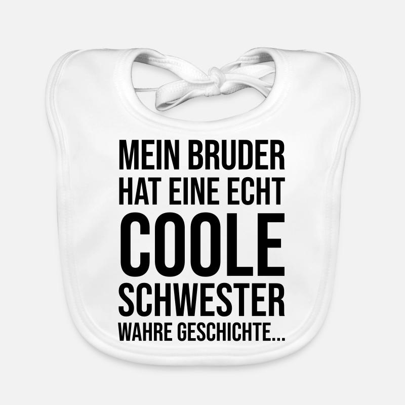Mein Bruder hat eine echt coole Schwester Baby Bio-Lätzchen
