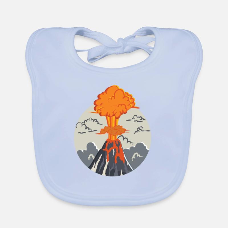 Erupting volcano Organic Baby Bibs