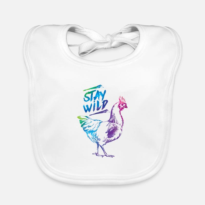 Temps de poulet Bavoir bio Bébé