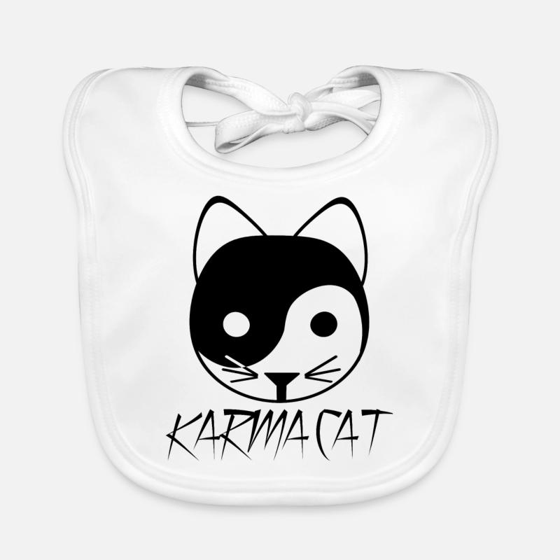 Karma Cat Ying Yang cadeau chaton Nirvana Bavoir bio Bébé