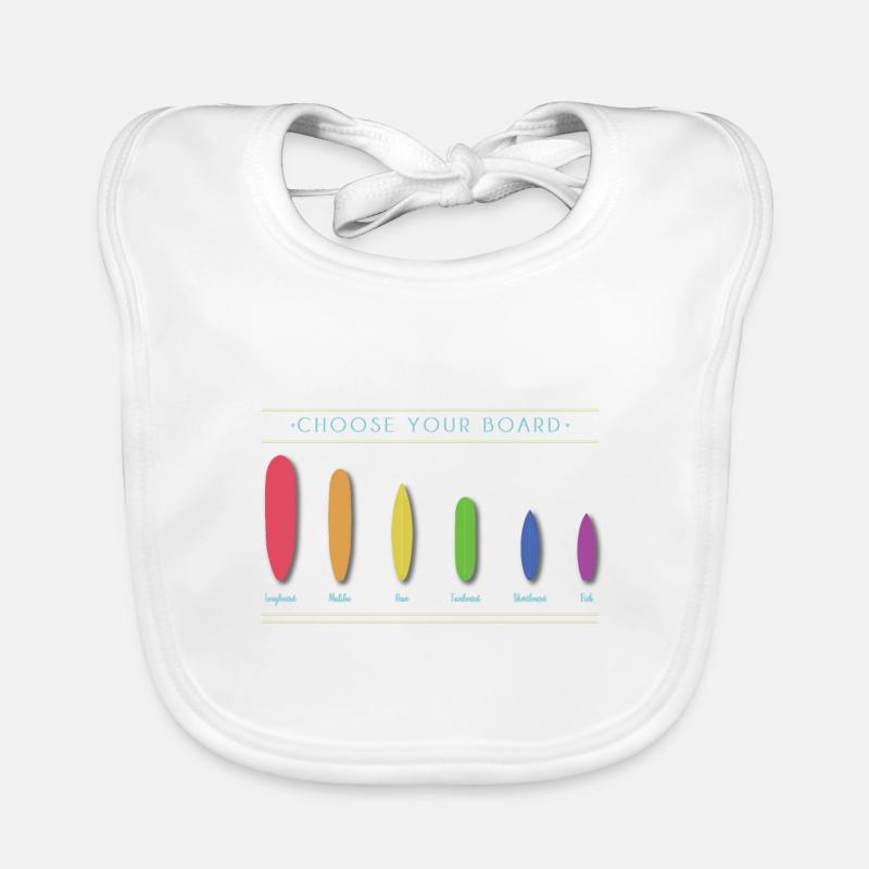 Choisissez votre idée cadeau de conception de surf à bord Bavoir bio Bébé