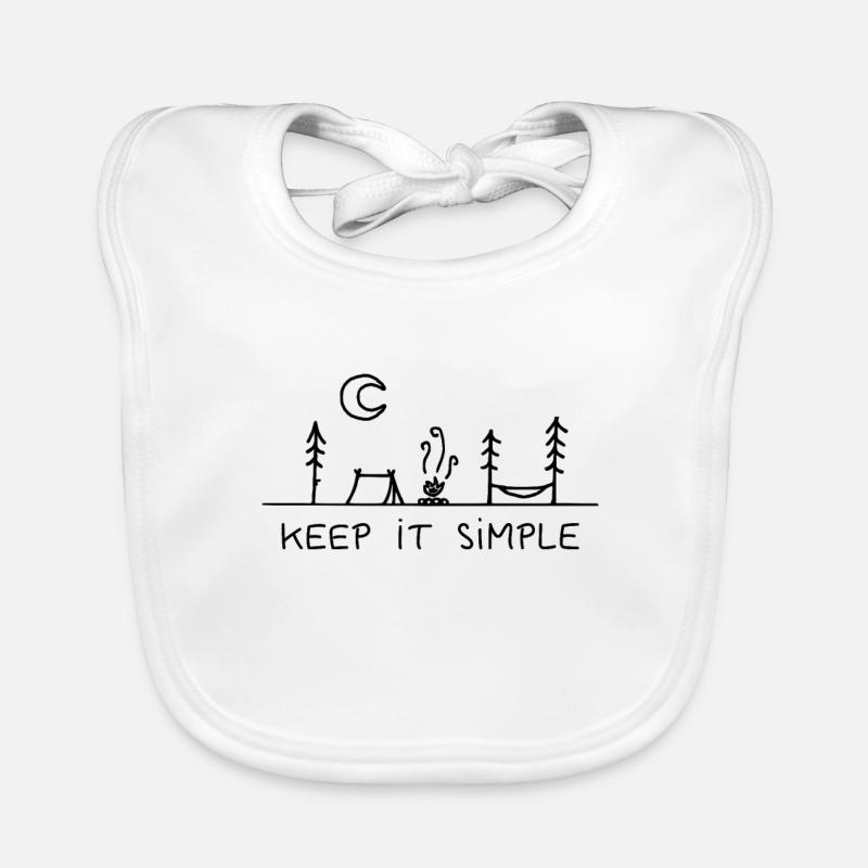 Keep it simple - Camping - Camper - Wald - Urlaub Baby Bio-Lätzchen