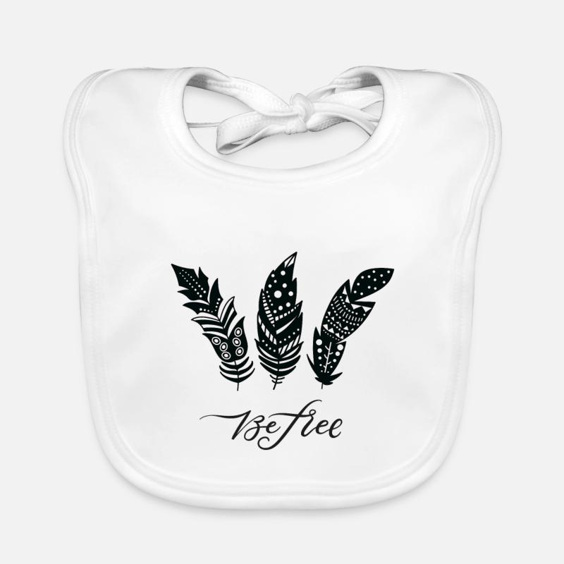 Soyez libre Springs - Bavoir bio Bébé - blanc