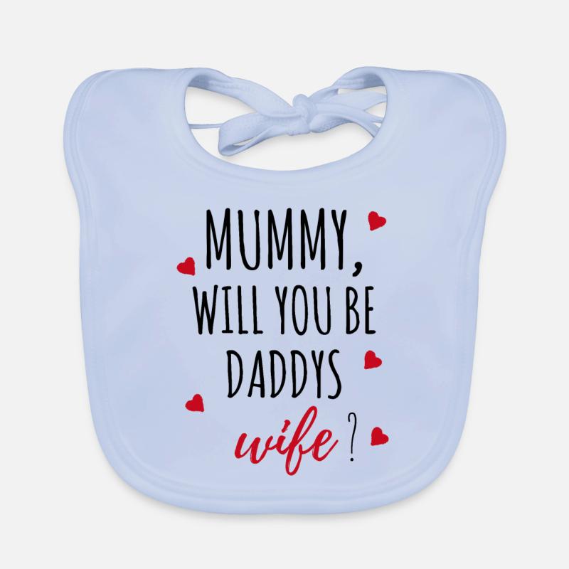 Heiratsantrag Antrag Mummy Geschenk Idee Baby Bio-Lätzchen