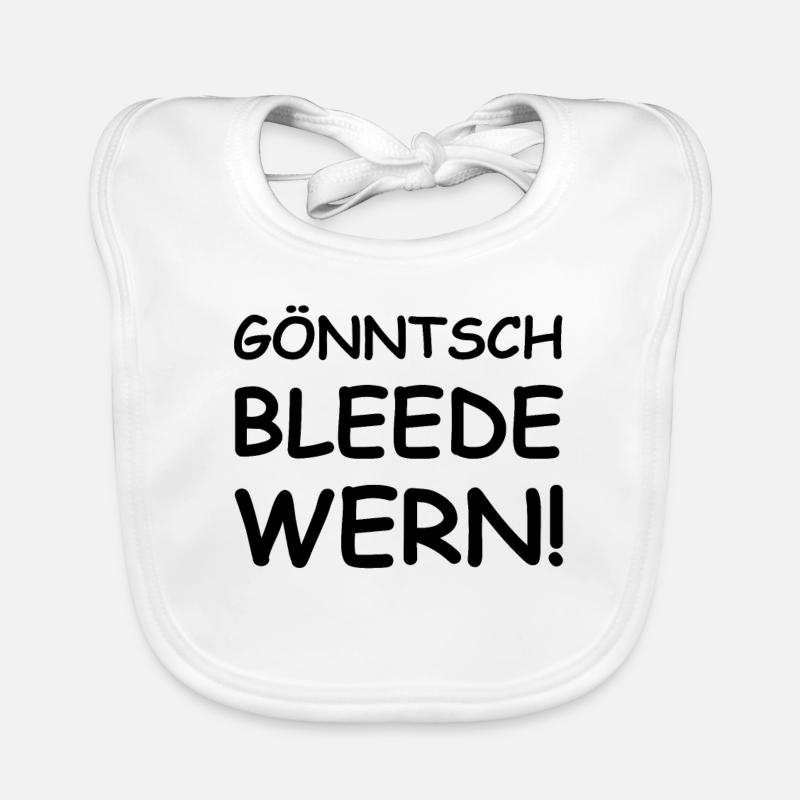 funny saying Ossi Saxon dialect Organic Baby Bibs