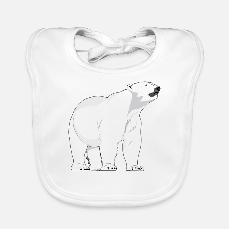 Polar bear polar bear bears Organic Baby Bibs