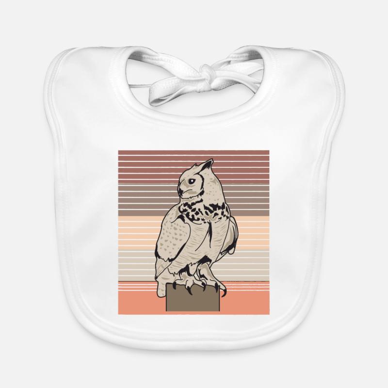 eagle owl Organic Baby Bibs