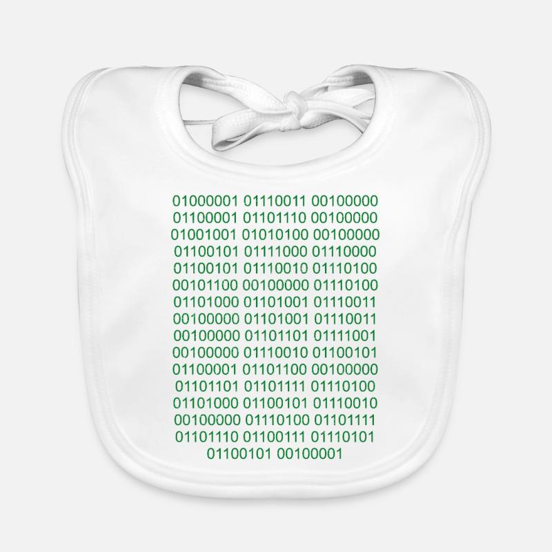 Binärcode Informatiker Nerd - Baby Bio-Lätzchen - Weiß