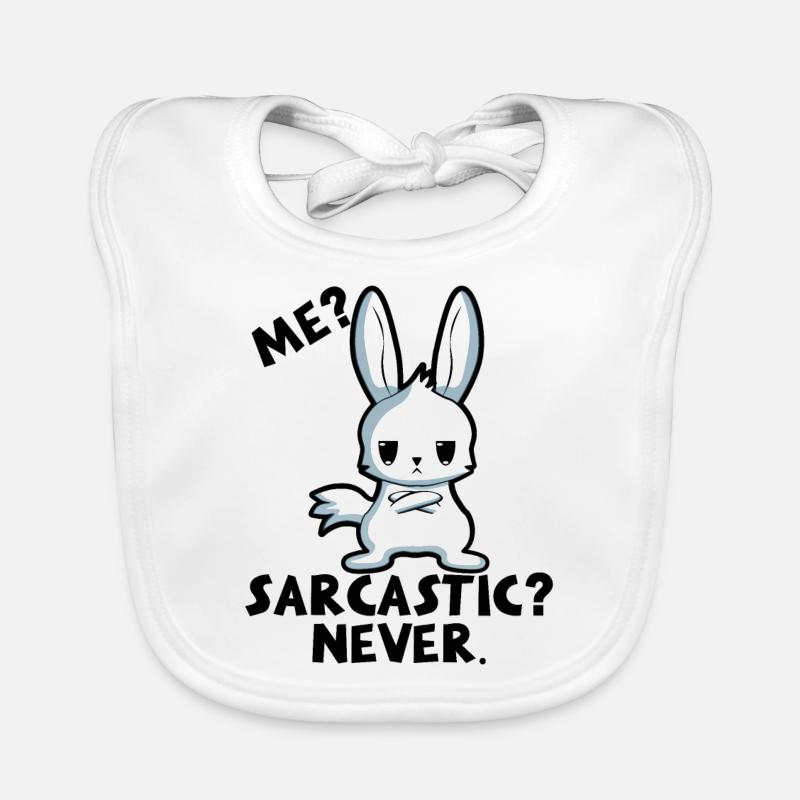 Sarkasmus, Hase, Ich, Geschenkidee, Nope, Humor Baby Bio-Lätzchen