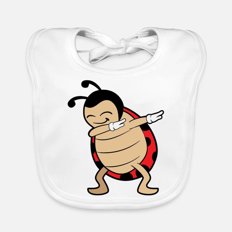 Dabbing Dab Tanzender Marienkäfer Glück Baby Bio-Lätzchen