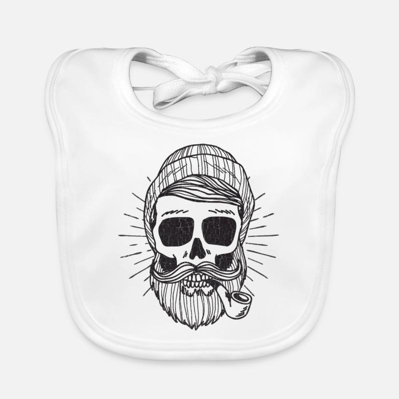 Skull skull sailor gift Organic Baby Bibs