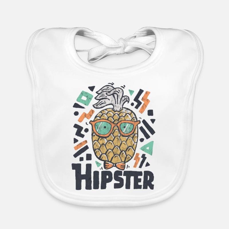 Hipster Ananas Baby Bio-Lätzchen