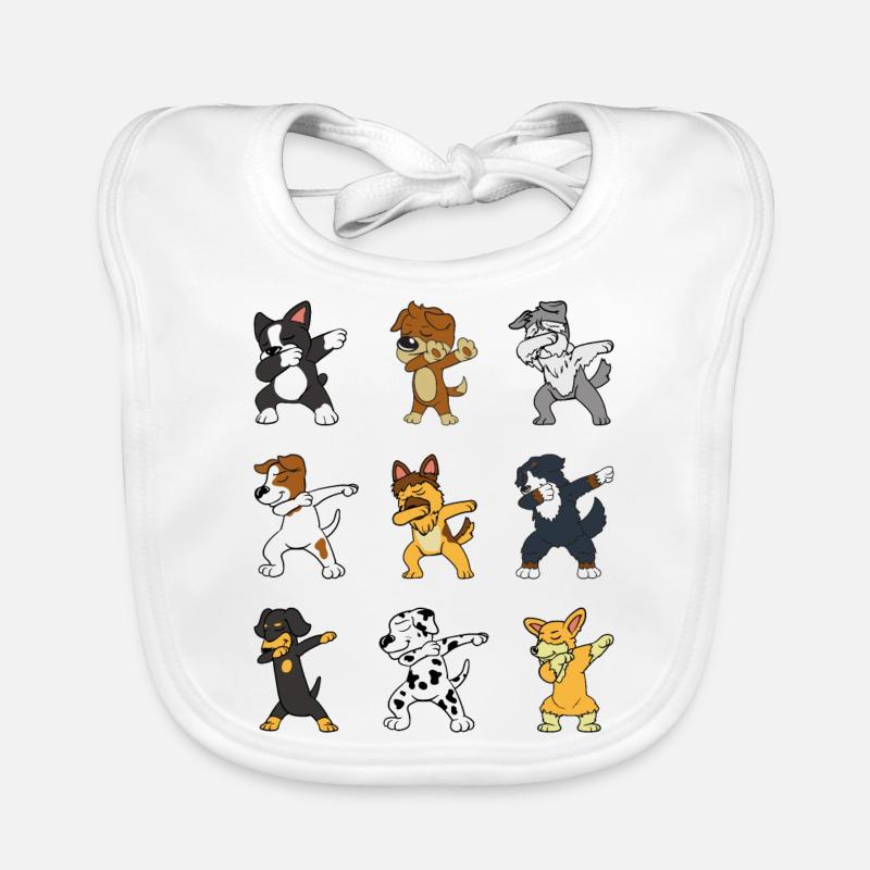 Dabbing Dab Schäferhund Dalmatiner Dackel Corgi Baby Bio-Lätzchen