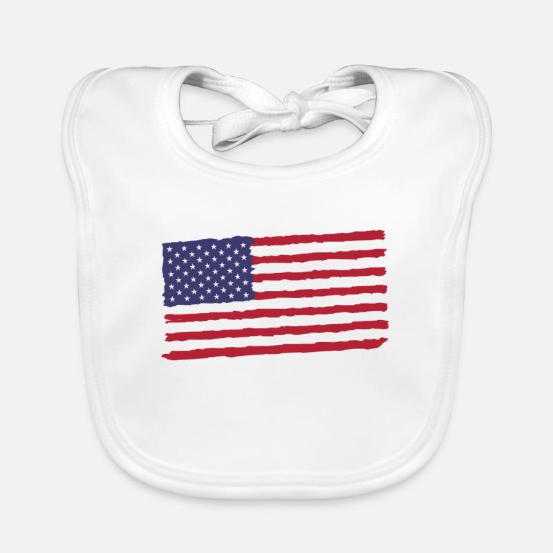 USA Flagge Baby Bio-Lätzchen