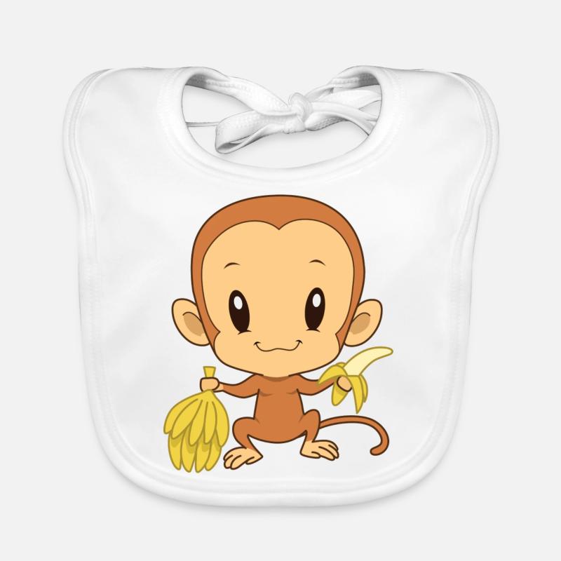 Freches Äffchen mit Bannane Baby Bio-Lätzchen