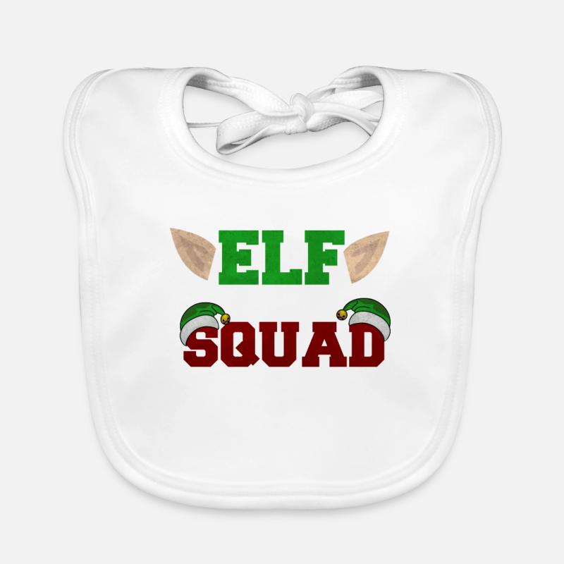 Elf Squad Funny Christmas Elfes X Mas Design Bavoir bio Bébé