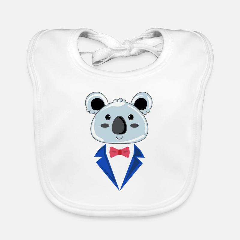 Koala in suit gift Organic Baby Bibs