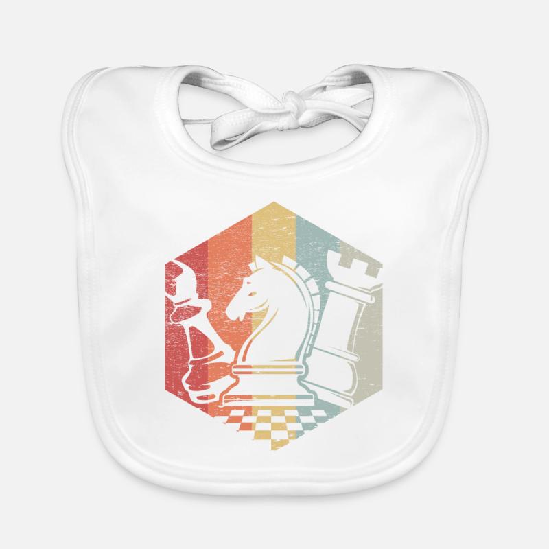 Vintage, chess, figures, chessboard, gift Organic Baby Bibs