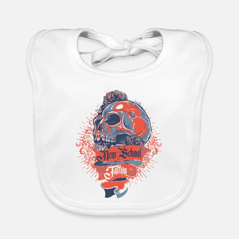 skull Organic Baby Bibs