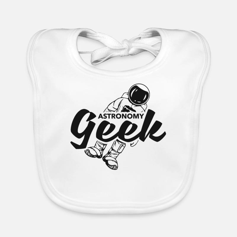 Geek d'astronomie - Bavoir bio Bébé - blanc