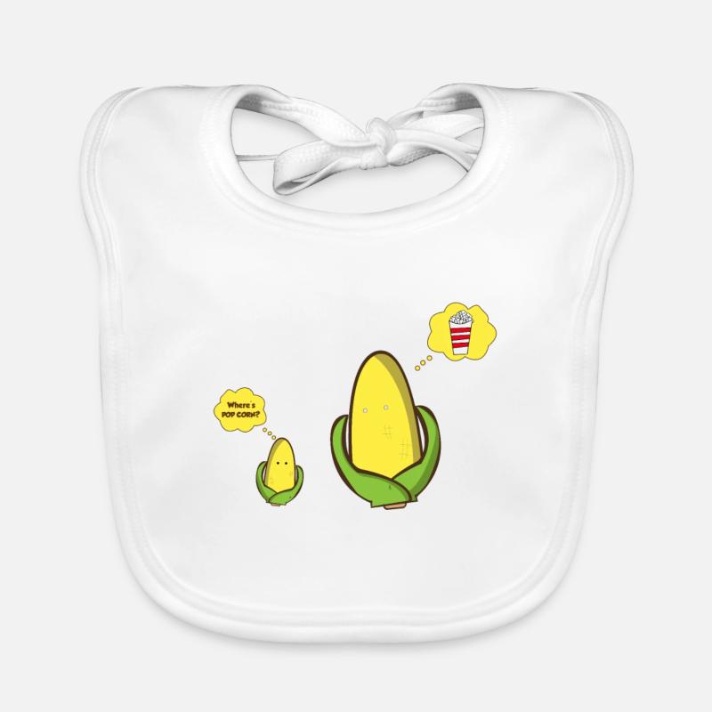 Corn you note? Corn Corn Saying Gift Idea Organic Baby Bibs