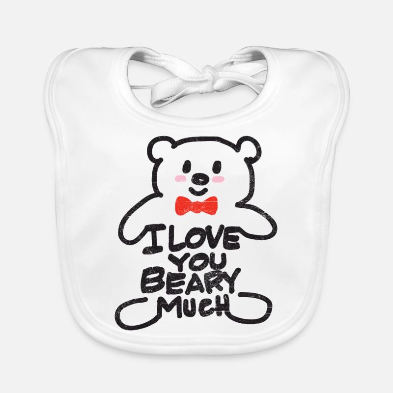 Ich liebe dich Baby Bio-Lätzchen