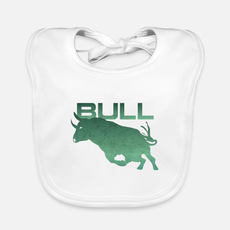 Bull silhouette Organic Baby Bibs