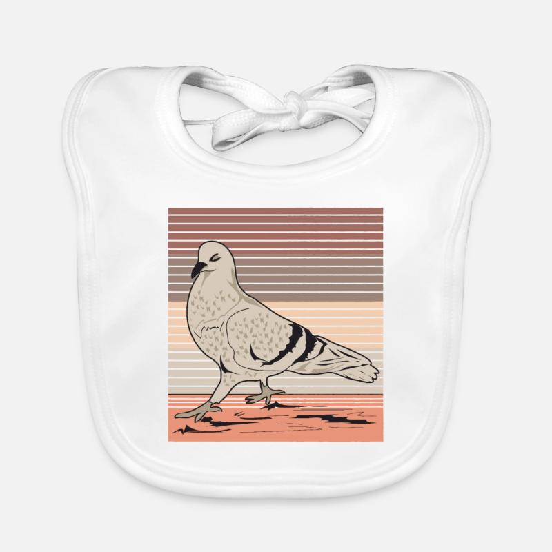 Taube Straßentaube Retro Vogel Taubenzüchter Baby Bio-Lätzchen