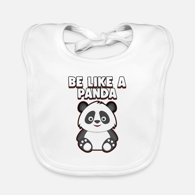 Sei wie ein Panda! Tier Geschenkidee Baby Bio-Lätzchen