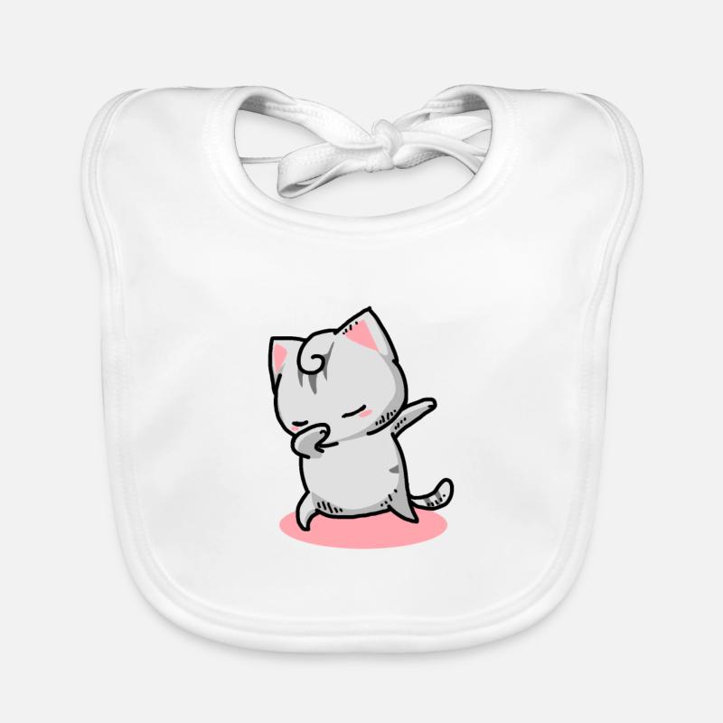Cat Kawaii Dab Organic Baby Bibs
